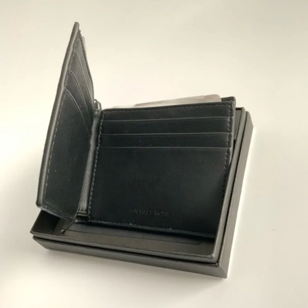 Michael Kors Andy Leather Slim Bifold Wallet